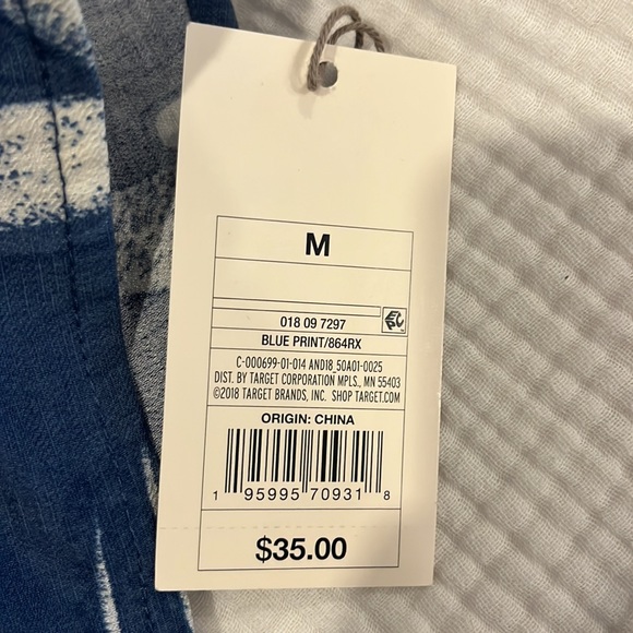 NWT blue tie back midi dress - Picture 9 of 9